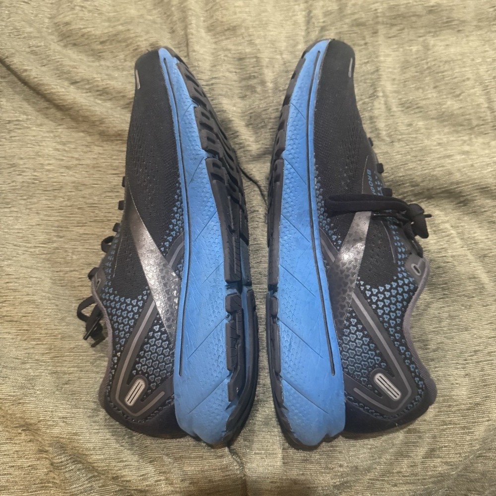 Brooks Running Shoes Mens 12.5 D Ghost 14 Black Blue 1103691D056 - Picture 7 of 8